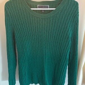 Karen Scott Green Cable Knit Sweater